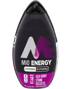 Mio Energy Liquid Water Enhancer Acai Berry Storm Caffeine & B Vitamins 1.62 FL OZ (Pack of 2)