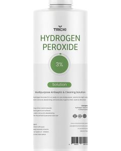 TRIOXI Hydrogen Peroxide 3% Solution – Disinfectant Liquid, Antiseptic for Wounds, Multi-Purpose Cleaner, Stain Remover, Laundry Whitener, Odor Eliminator (500ml)