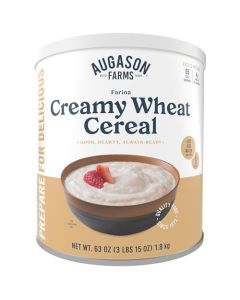 Creamy Wheat Cereal Can Emergency Food Supply 55 Servings 10 Year Shelf Life Instant Breakfast Food and Healthy Snack