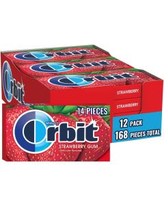 Orbit Strawberry Sugarfree Gum - 12 Pack