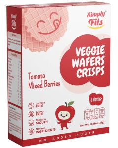 Simly Fils Veggie Wafers Crisps Tomato Mixed Berries