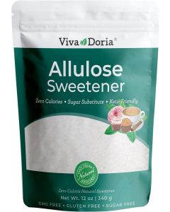 Viva Doria Allulose Sweetener - 12 Oz (340g) Zero Calorie Sugar Substitute for Coffee, Tea, Cooking, and Baking - Keto Friendly, Non-Erythritol, Vegan