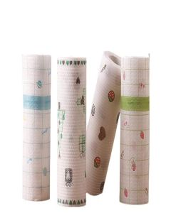 Zoxito Non-Woven Reusable and Washable Kitchen Printed Tissue Roll Non-stick Oil Absorbing Paper Roll Kitchen Special Paper Towel Wipe Paper Dish Cloth Cleaning Cloth (100 sheets) Set of 2