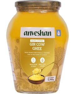 Anveshan A2 Bilona Gir Cow Ghee - 1 Litre / Traditional Method / Pure, Natural, and Healthy Ghee