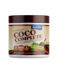 Coco Complete by New Vitality - Immune System and Metabolism Boosting Superfood Powder Supplement, Energy Support, Sugar Free, Real Cocoa Powder & Green Tea Extract, Chocolate Flavor, 30 Servings