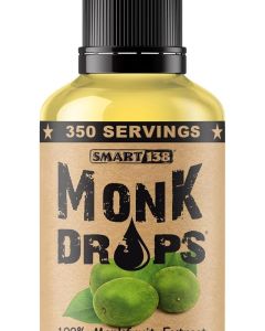 Smart138 Monk Drops - 100% Pure Monkfruit Liquid Sweetener, Zero Glycemic, Zero Calories, 350 Servings