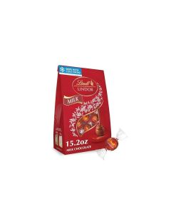 Lindt LINDOR Milk Chocolate Candy Truffles Milk Chocolate with Melting Truffle Center 152 oz Bag