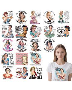 Shejdgart Dtf Transfers Ready to Press 20 Pcs Sarcastic Women Iron on Patches for TShirts Funny Heat Transfer Vinyl Stickers Humorous Iron on Decals for Clothes Bag DIY Fabric Decor
