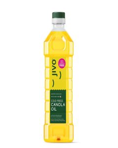 Jivo Cold Pressed Canola Oil 1 Litre / Natural Edible Cooking Oil / Ideal for Frying, Baking & Daily Use
