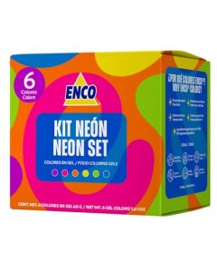 ENCO 6 Neon Food Coloring Gel Set 141 oz each 40 g