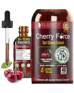 Rejuvica Health Cherry Force Advanced Tart Cherry Extract Real Tart Cherries Rich in Phytonutrients Liquid Extract for Better Absorption