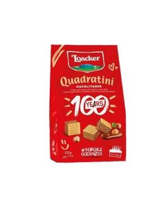 Loacker Quadratini Napolitaner Hazelnut Wafer Cubes 125g