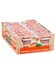 Maruchan Ramen Noodle Soup Picante Chicken Flavor JapaneseStyle Instant Noodles Quick Easy Meal for Students Busy Families 3 Oz 24 Pack