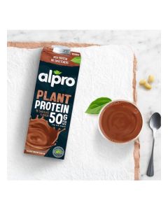 Alpro Soya High in Proteins Chocolate Drink, 100% Plant-Based, Lactose Free - 1L
