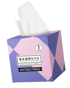Bamboo 3 Ply Facial Tissues Cubes 65 Sheets