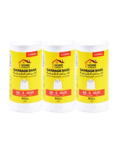 5 Gallons, Garbage Bags Roll, Size 45*52, Pack of 3(90 Garbage bags), Office Bin Bags, XX Small Bin Bags