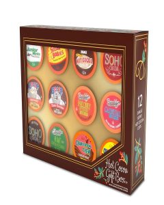 TWO RIVERS COFFEE Gift Box, Hot Chocolate Variety, Compatible with 2.0 Keurig K Cup Brewers, Hot Chocolate Gift Box, 12 Count