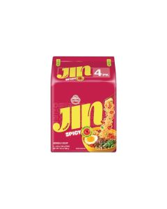 OTOKI Jin Ramen Spicy Korean Instant Ramen 13Hour Simmered Beef Bone Broth Bold Spicy Flavor Ready in 4 Minutes 423 oz Pack of 4