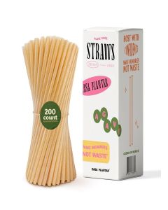 Casa Plantar 8 Inch Agave Straws - 200 CT Cocktail – Biodegradable