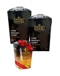 Al Malakyâ€™s Manuka Spoon Offer â€“ 2 Pack Manuka Spoons (20 Spoons/Pack) and Sidr Honey Spoons (Pack of 10 Spoons) 240g+240g+120g