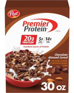 Premier Protein Chocolate Almond Cereal with Sliced Almonds - 30 oz