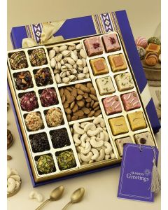 Hyperfoods® Bhai Dooj Tikka For Brother Sweets 12 Pcs Ladoo Sweet and 12 Pcs Fudge Sweets Gift Pack Hamper Bhai Dooj Gift Set For Brother Tikka for BhaiDooj Cashews Almonds Pistachios Dry Fruits Gift Pack BhaiDooj Gift for Brother