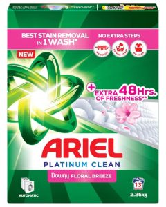 Ariel Platinum Clean Floral Breeze, 2.25KG, Laundry Detergent Powder