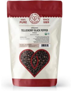 Organic Whole Tellicherry Black Pepper - 8 oz