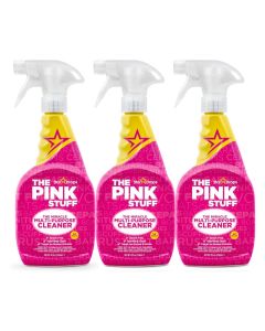 The Pink Stuff Miracle Multi Purpose Cleaner Spray 750ml Pack of 3 / Multi Surface Grease & Grime Remover / All Purpose Hard Surface Cleaner for Kitchen Bathroom Glass Tiles