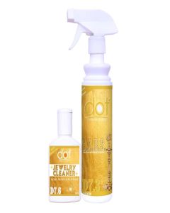 DOT CABS 250mL - Copper Aluminium, Brass, Stainless Steel / Instant clean, No Itchiness, No Black Marks, Shine lasts upto 20 days - JEWELRY CLEANER 50mL - Gold, Silver, Platinum cleaner