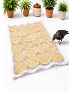 VINSU Papad Drying Cloth with Zipper Closure - 28 x 38 inches Unbleached Cotton Mesh Net - Bird & Insect Protection for Hygienic Sun Drying - Washable & Reusable