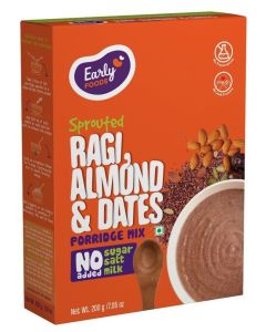 Sprouted Ragi Almond and Date Porridge Mix 200g Cereals For Kids