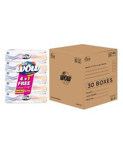Wow Classic 170 x 2 ply Facial Tissue (4+1 Free)- 30 Boxes