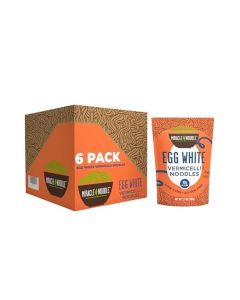 Miracle Noodle Egg White Vermicelli Angel Hair Pasta 35 Oz Pack of 6 Ready to Eat Egg White Noodles 10g Protein 45 Calories 1g Net Carbs Per Serving High Protein Keto GlutenFree