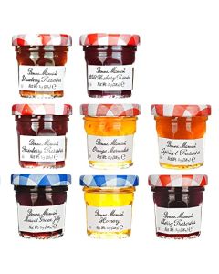 Bonne Maman Assorted Preserves Strawberry Apricot Raspberry Orange Cherry Honey Grape Blueberry 8 jars x 1 oz