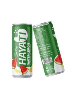 Hayati Water-Lemon Sparkling Fruit Soft Drink / 20% Real Watermelon & Lemon Juice / Carbonated Soft Drink / Vitamin C Enriched / Halal, Refreshing & Natural Taste - 250ML (Pack of 1)