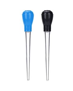Long Turkey Basters for Cooking with Measurements Only for Room Temperature Liquids Blue and Black Color