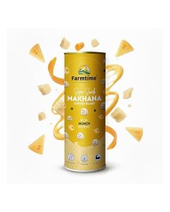 FARMTIME ORGANIC Super Snack Makhana Cheese Blast Flavor / Healthy Roasted Foxnuts / Gluten-Free, Zero Cholesterol, Protein-Rich Snack / 80g