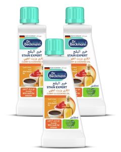 Expert Laundry Fabric Stain Remover Liquid Removes Tough from Curry Cooking Oil Fats 3x50 ML