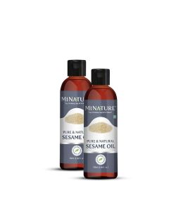 Sesame Oil by mi nature Gingelly white tilsesame Edible r Hair care Light NonSticky Plant Derived No artificial colours flavor additives or preservatives 100ml Pack of 2