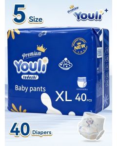 Baby Diapers,Pants Diapers Size 5, 12-17 Kg, 360° Leak-Free Fit For Up To 100% Leakage Protection, Ultimate Comfort 40 Diapers