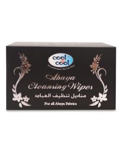 Cool & Cool Abaya Cleansing Wipes 12's (Pack of 6) - Gentle Fabric Care, Black Color Protect & Instant Cleansing 72 Wipes