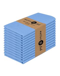 Native Fab Cloth Dinner Napkins Set of 12 17x17 Soft Absorbent 100 Cotton Restaurant Hotel Quality Cocktail Napkins Wedding Dinner Napkins Everyday Use Easy Care Washable Sky Blue