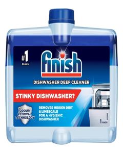 Finish Dishwasher Deep Cleaner Liquid, 250 ml / Odour Removal Technology / Removes Hidden Dirt & Limescale/ Extend your Dishwasher's life / World's #1 Dishwashing Brand