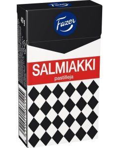Fazer Salmiakki - Original Finnish Salty Liquorice Pastilles (4 Boxes x 40g)