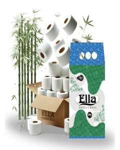 Ella 2 Ply Toilet Paper Tissue Roll I Pack of 6 I 230 Pulls x 6 Rolls I 1380 Pulls I Soft and highly absorbent bathroom tissue I 100% natural virgin cellulose fiber