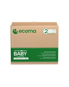Essential Care Baby Diapers Size 2 (4–8 kg) Small /22 Count/ 100% Plant-Based Top Sheet / 12 Hour Leak Protection / Ultra Soft, Hypoallergenic & Dye Free / Vegan & Eco-Friendly
