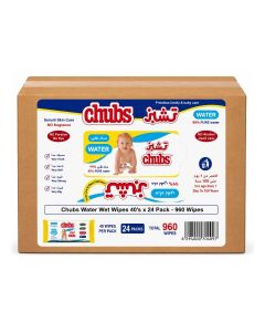 Chubs Water Wet Wipes 960's Pack of 40*24