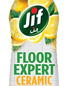 JIF Floor Expert Liquid Cleaner, Ceramic, Lemon, 1.5L - Kills 99.9% Germs, Perfect Shine