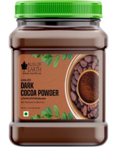 Bliss of Earth Dark Cocoa Powder 500g / Alkalized Unsweetened Cocoa Powder / Pure Baking Cocoa for Cakes, Brownies & Hot Chocolate / Vegan & Keto Friendly